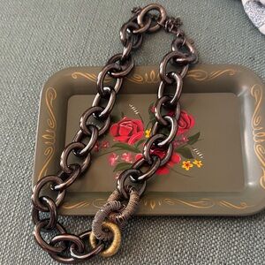 🛍️Chunky Black and Gold Chain Necklace🛍️